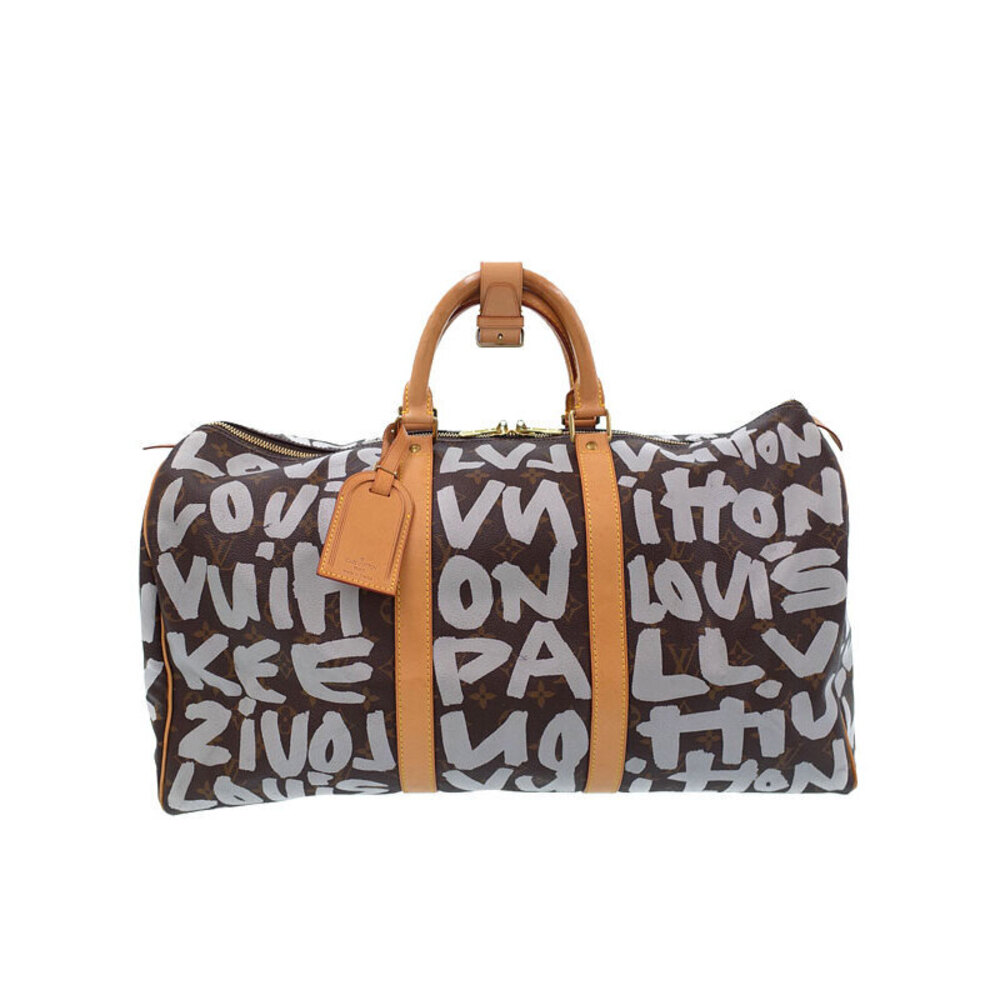 Louis Vuitton Monogram Graffiti Keepall Boston Bag
